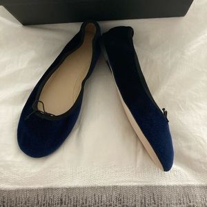 J. Crew Navy Blue Velvet Ballet Flats - Size 7.5